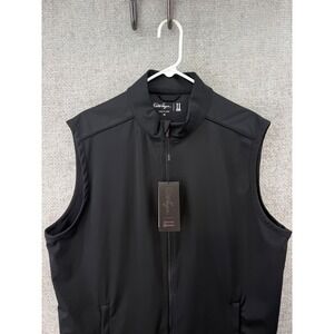 Walter Hagen 11 Majors Mens XL Black Full Zip Golf Vest HydroHalt MGA36050‎ NWT